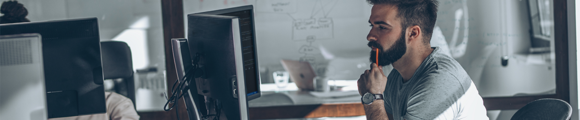 Developer analyzing traced communication data