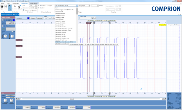 Quick NFC Signal Analysis with the Integrated Digital Oscilloscope