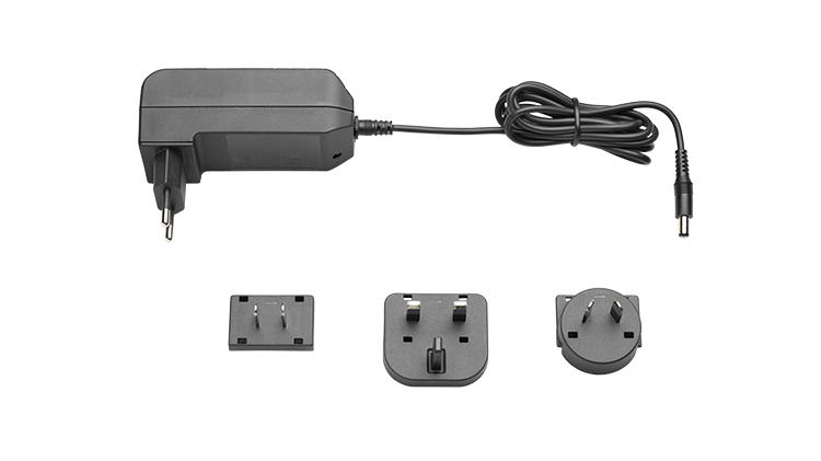 Power Supply (12 V / 2.5 A DC) incl. Adaptor Plug Set (EU/US/UK/AUS) with Ferrite Core